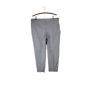 Talbots Chatham Ankle Pants Black White Gingham Side Zip 16 Petite Size 16P